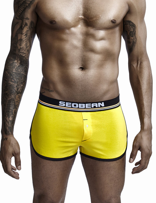 Boxer Jaune Homme SEOBEAN