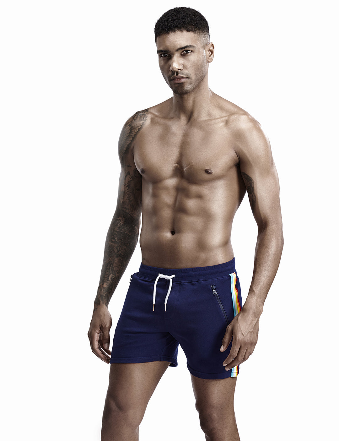 Short Bleu Foncé Homme TAUWELL Rainbow