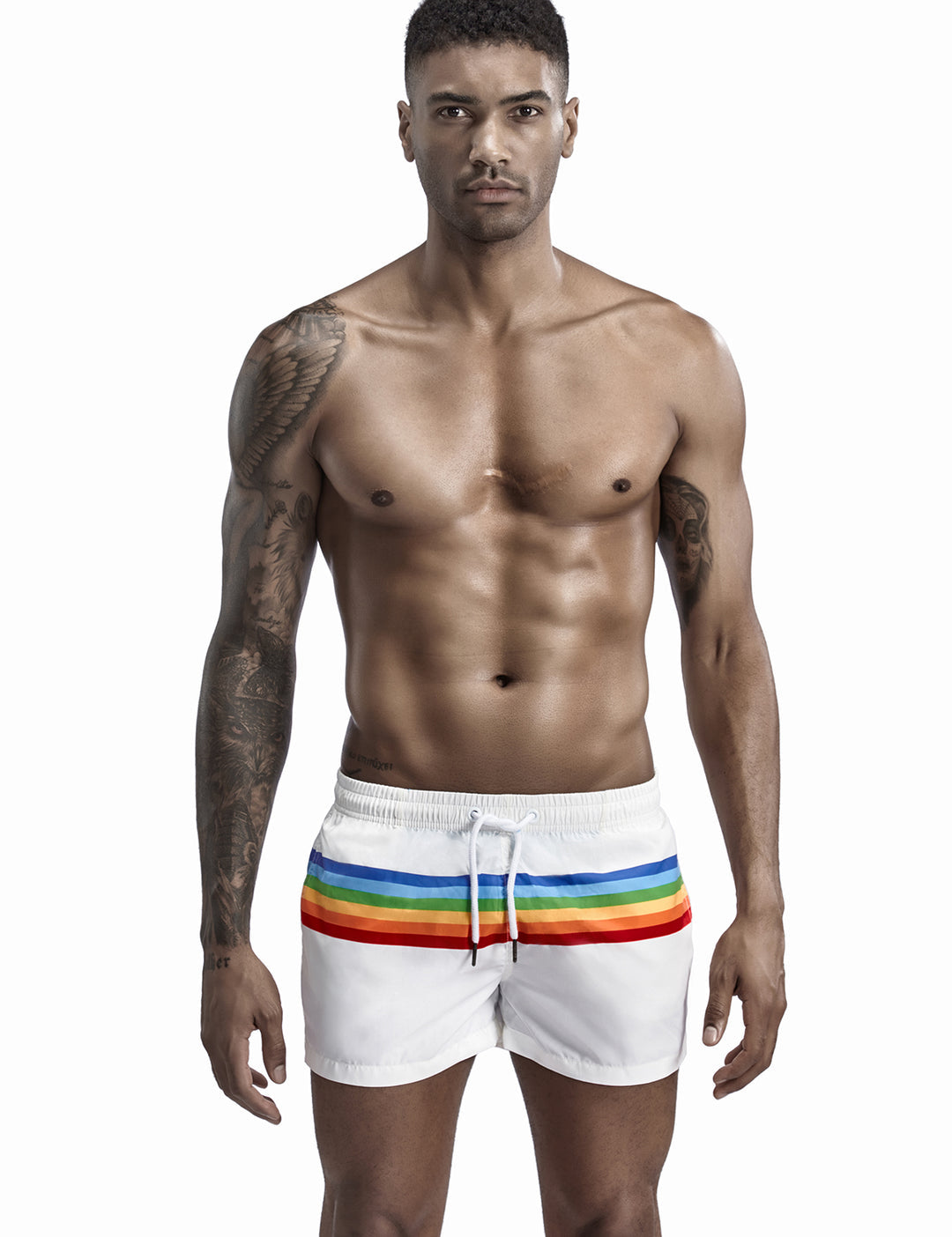 Short de Bain Homme Blanc SEOBEAN RAINBOW