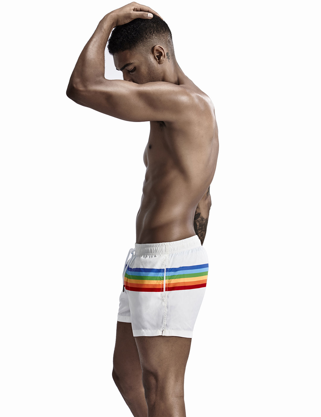 Short de Bain Homme Blanc SEOBEAN RAINBOW