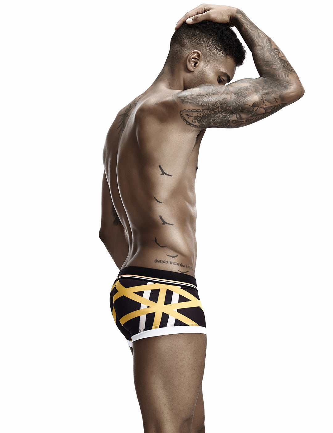 Boxer Noir/Doré Homme  SEOBEAN