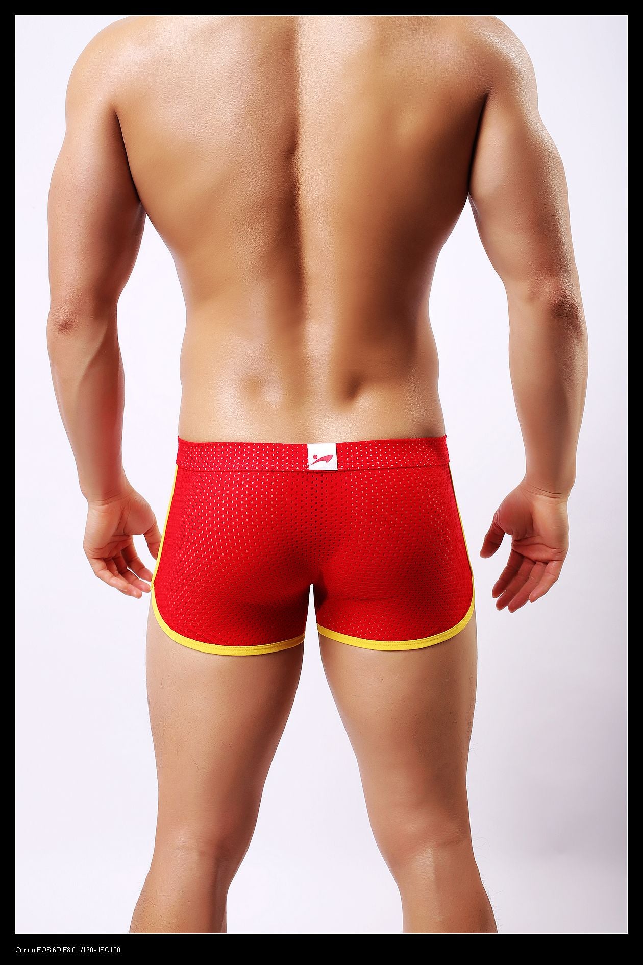 Boxer Herren Lonjo Mesh Ajouré Rot