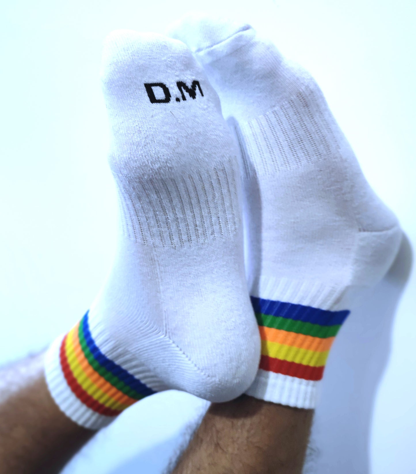 Chaussette Weiß LGBT Regenbogen