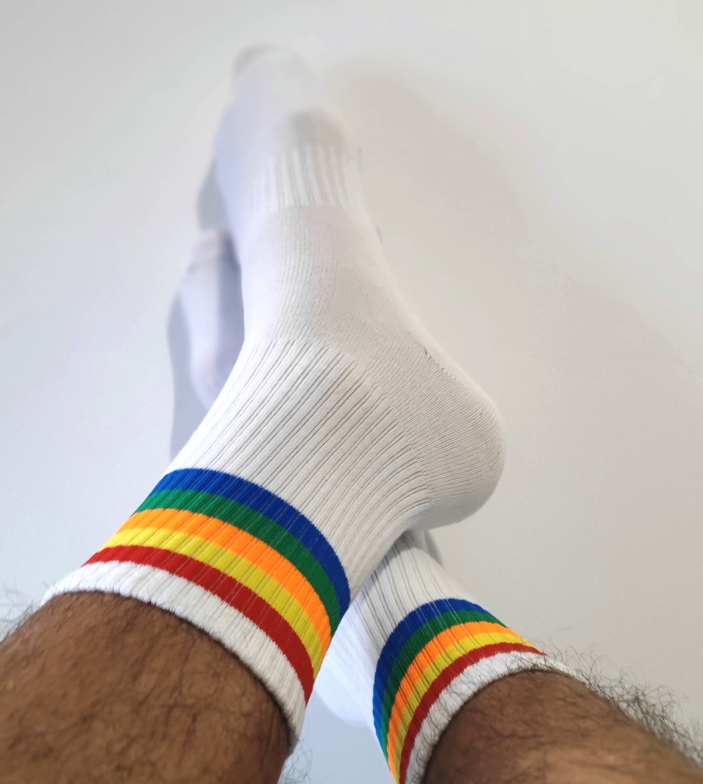 Chaussette Weiß LGBT Regenbogen