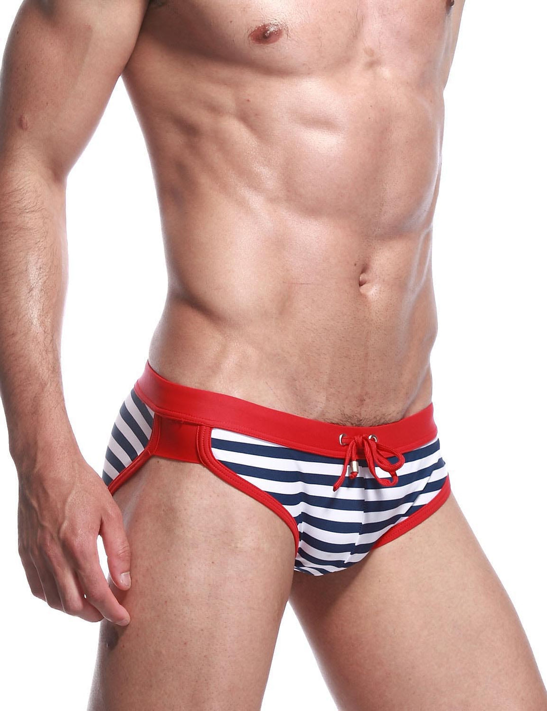 Cueca de Banho Azul/Branco Homem SEOBEAN