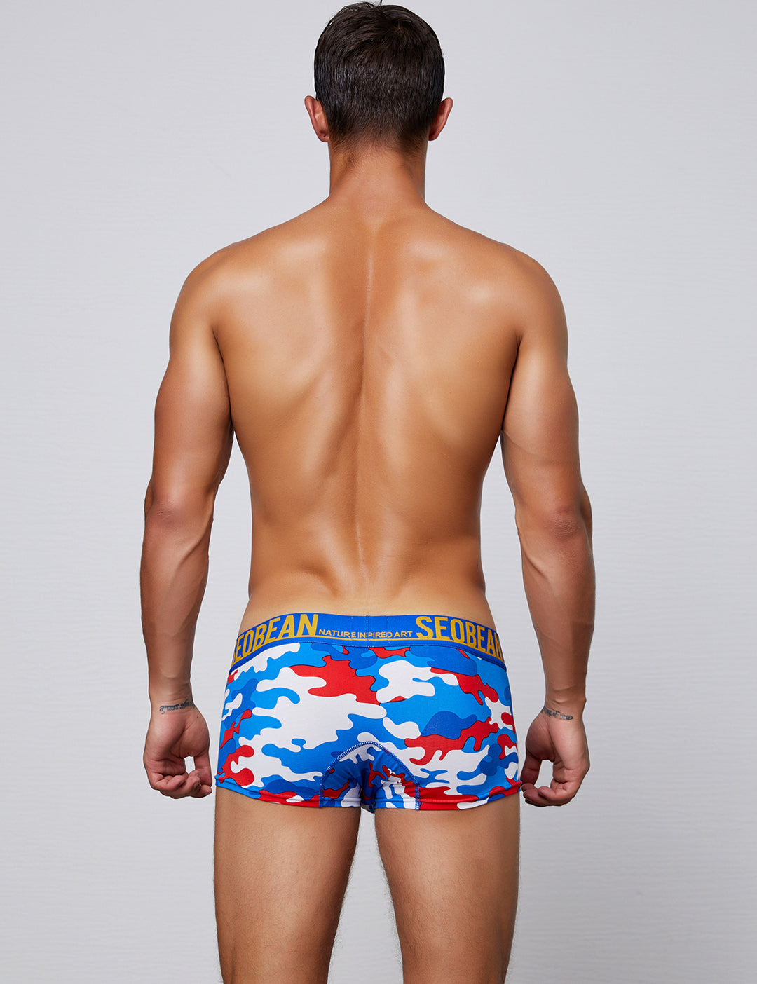 Boxer Azul Hombre Camuflaje SEOBEAN