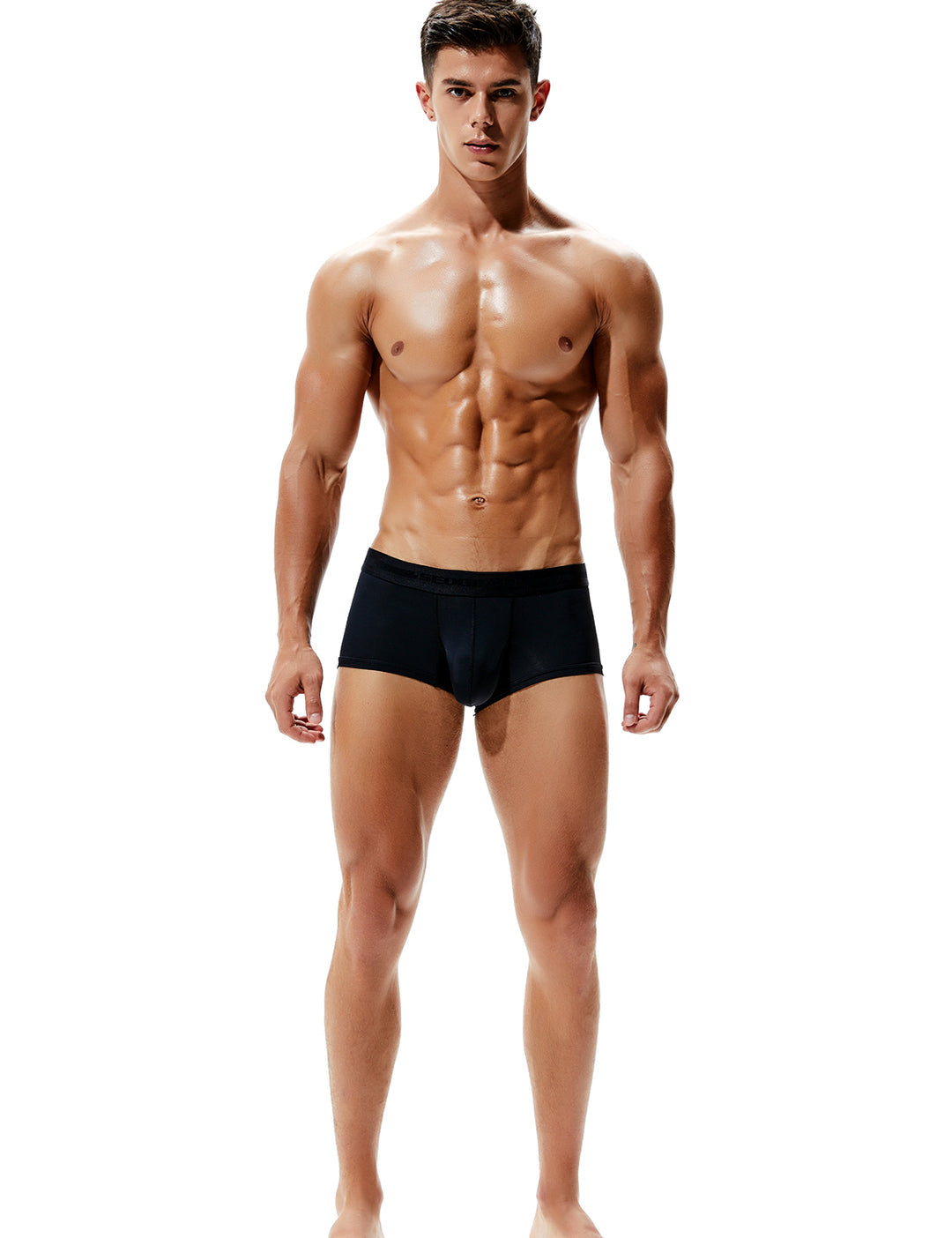 Boxer Noir Homme en Nylon SEOBEAN