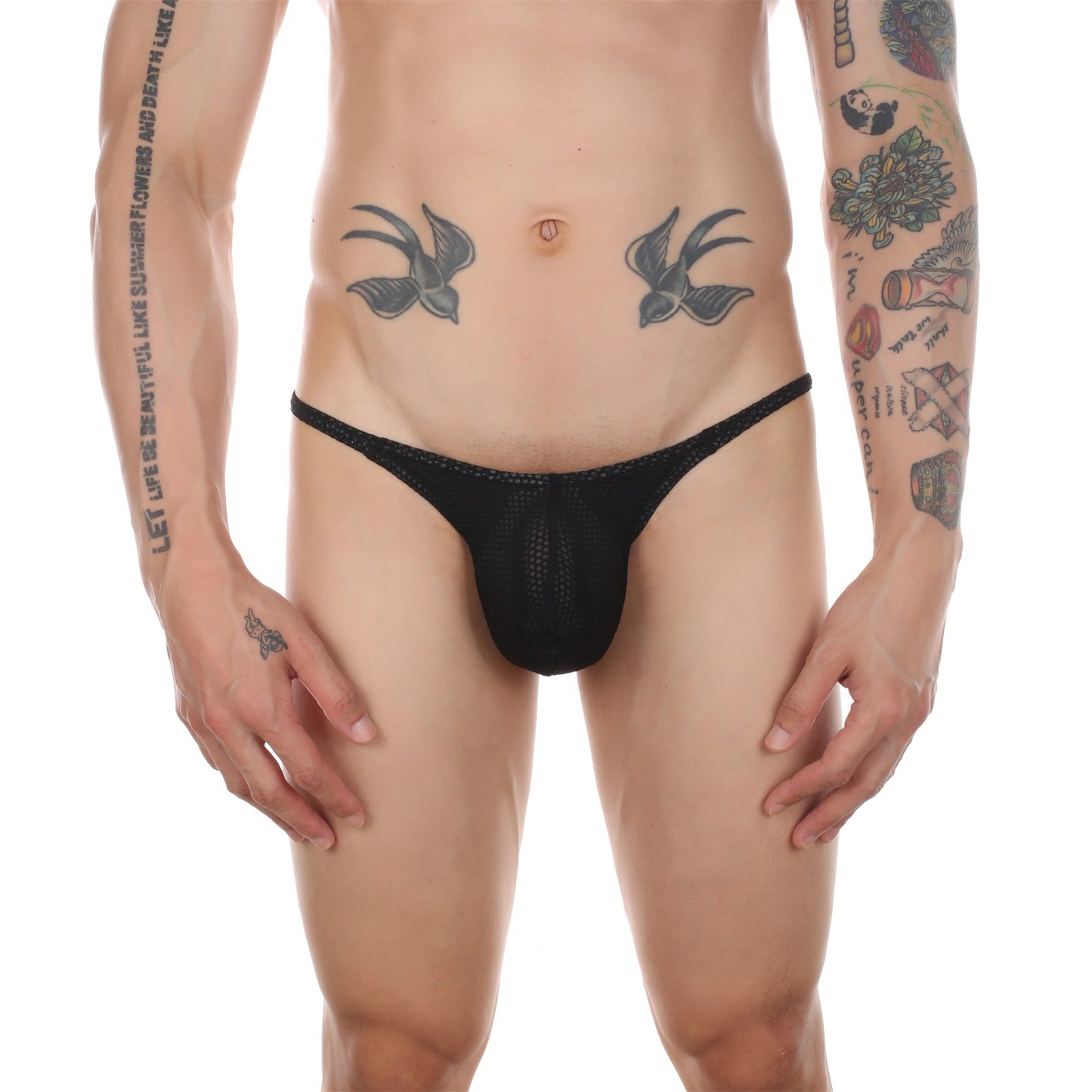 Cueca Fio-Dental Preta Masculina CLEVER