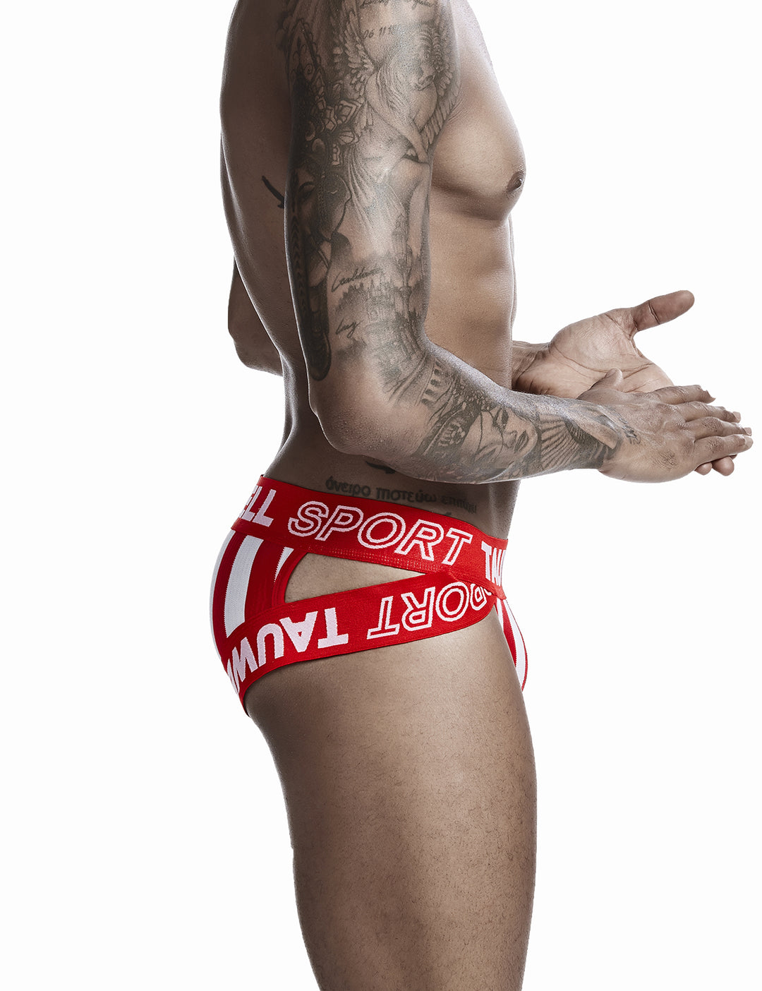 Cueca Vermelha/Branca Homem TAUWELL