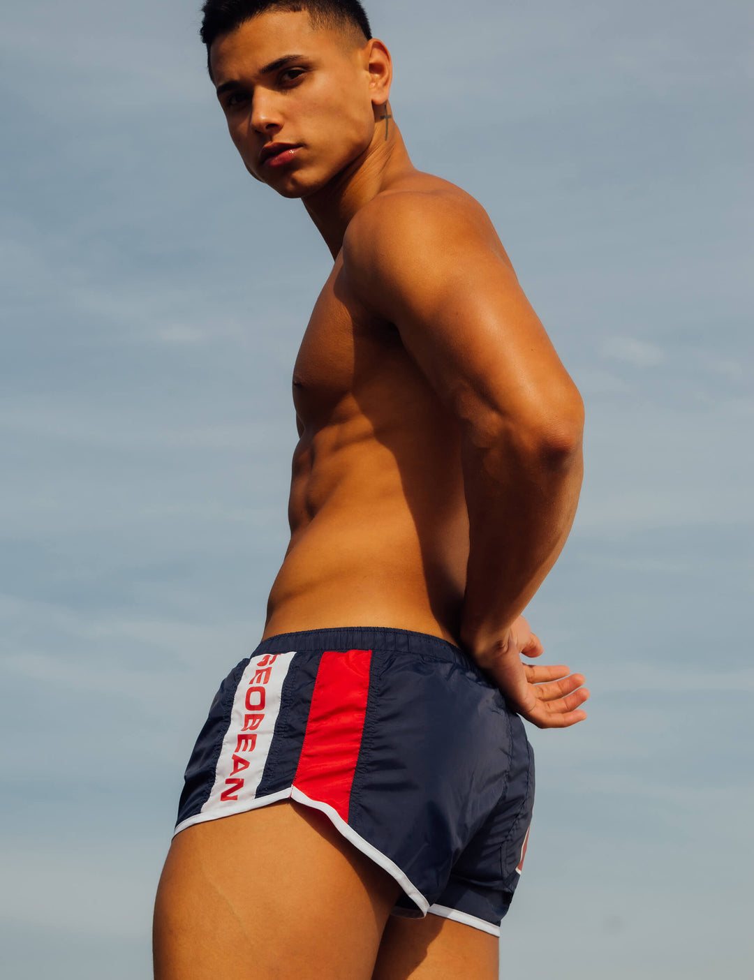 Short de Bain Bleu Marine Homme SEOBEAN