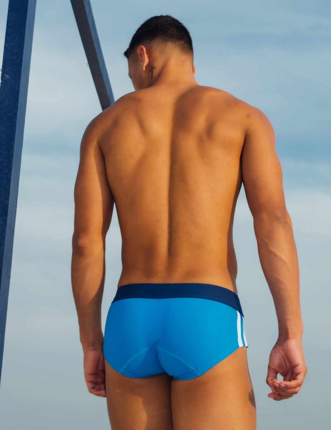 Boxer Blau Herren aus Nylon SEOBEAN