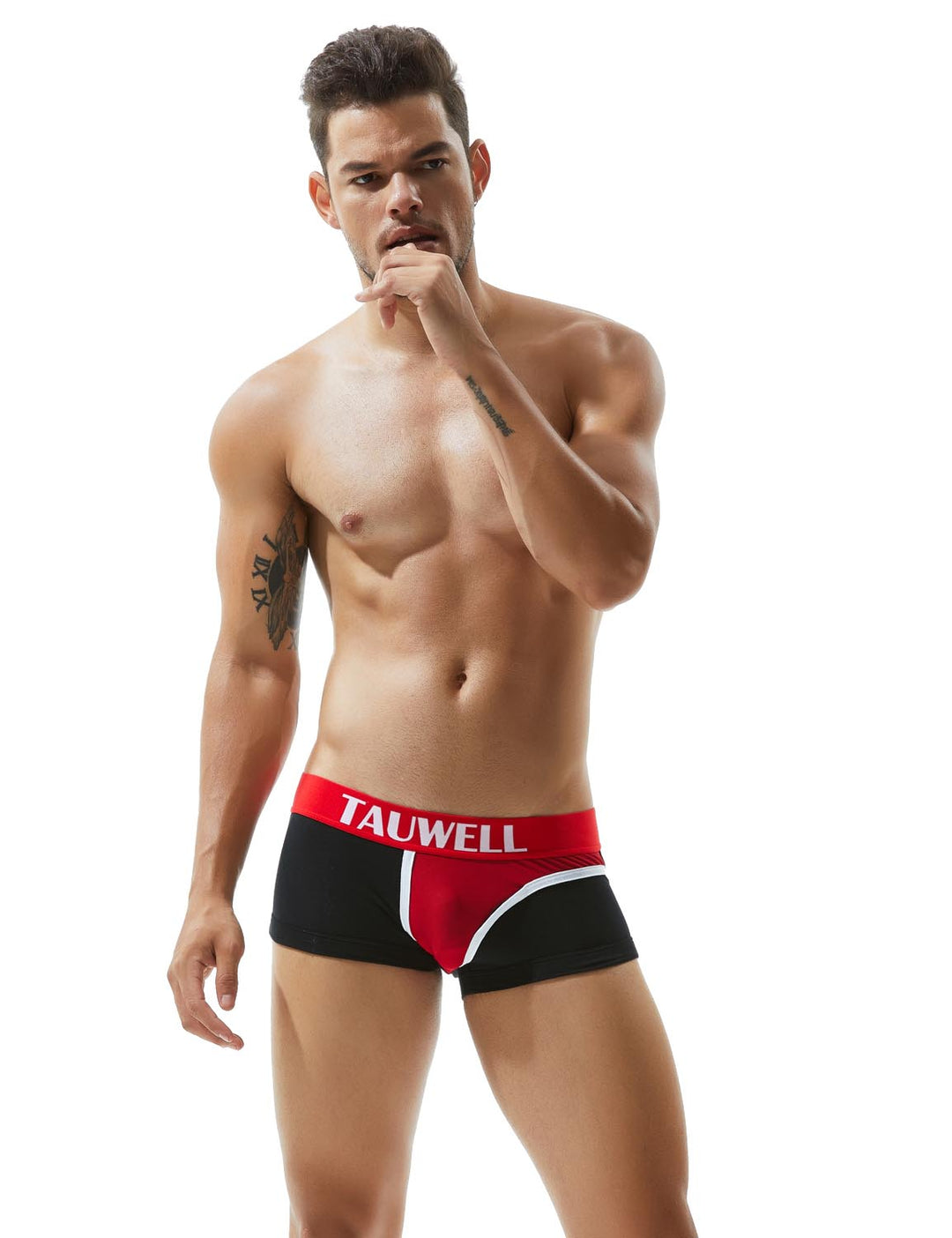 Boxer Negro/Rojo Hombre TAUWELL