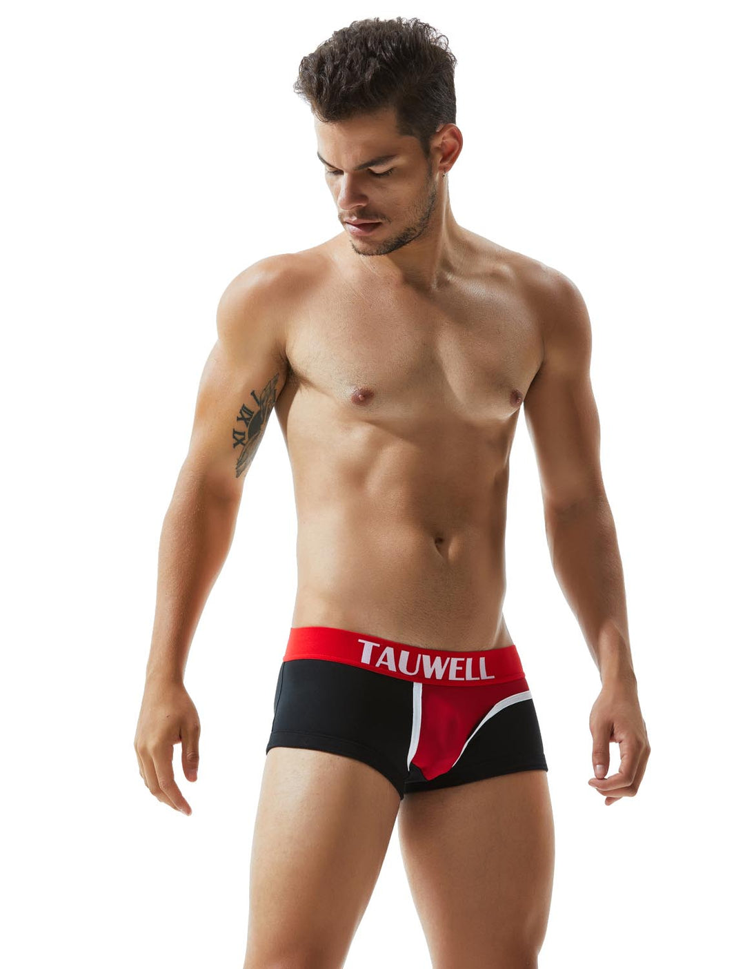 Boxershorts Sport Schwarz und Rot Herren TAUWELL