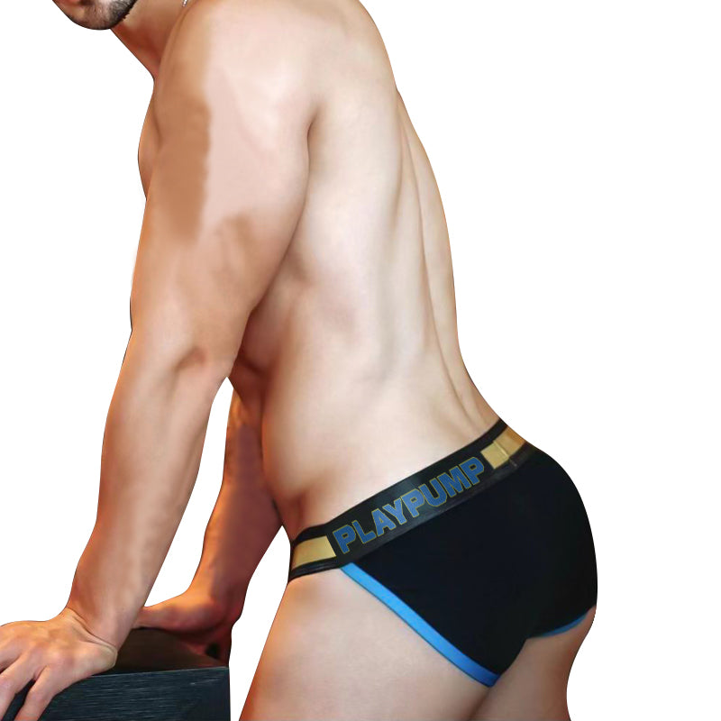 Slip Herren Schwarz und Gelb PLAYPUMP: Stil und Komfort sind garantiert