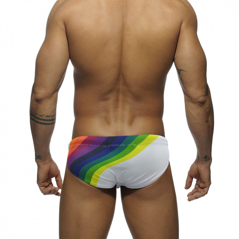 Cueca de Banho Branca Homem  UXH Arco-Iris