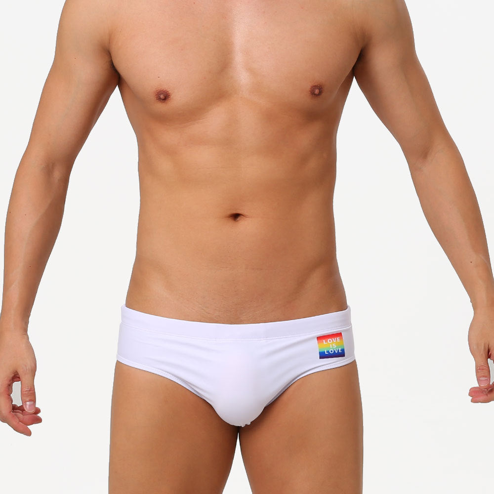 Maillot de Bain Blanc Homme UXH Rainbow