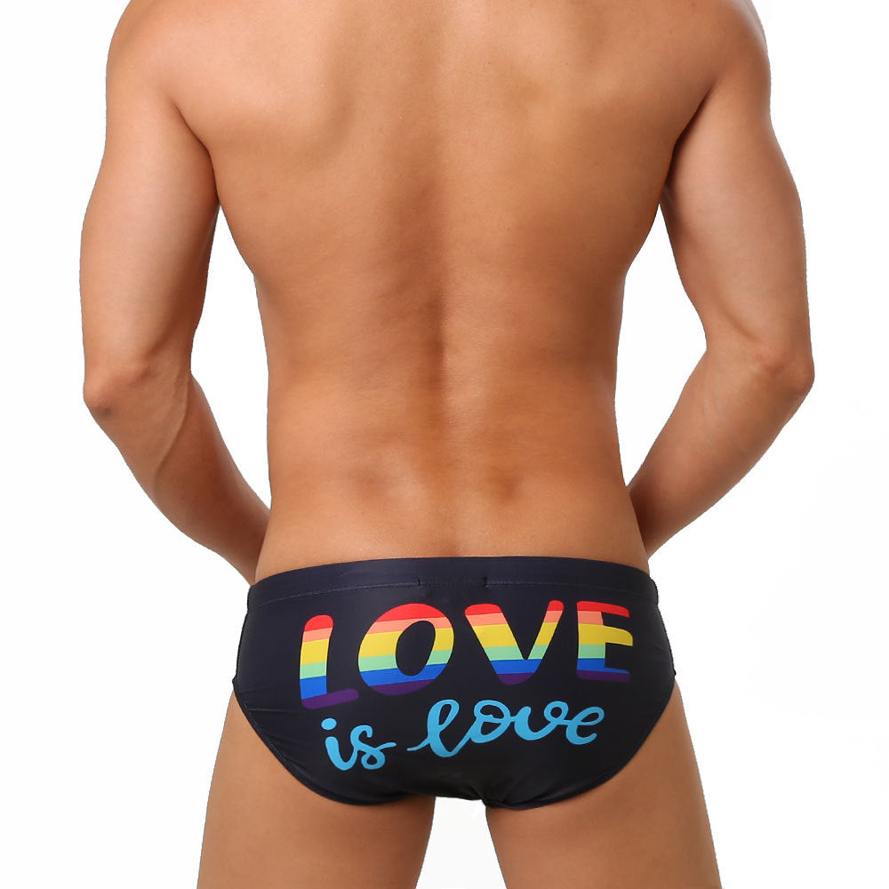 Cueca de Banho Preto UXH Arco-Iris 