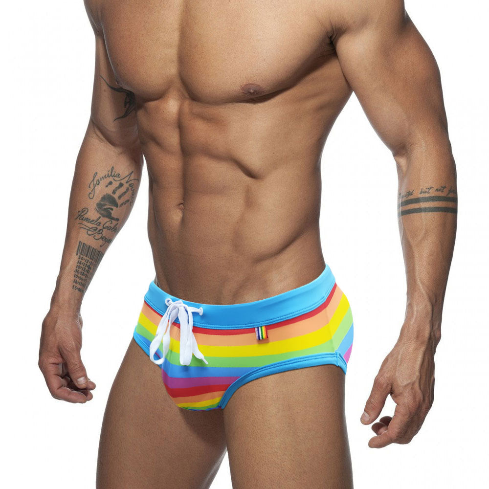 Bunte Gestreifte Badeslips Herren UXH Rainbow