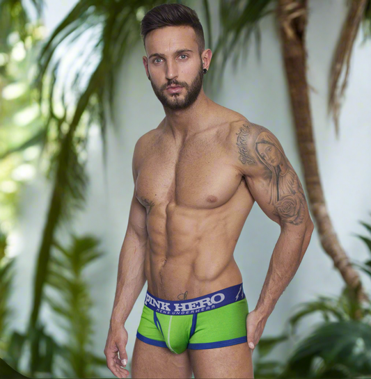 Boxer Verde Hombre PINK HERO