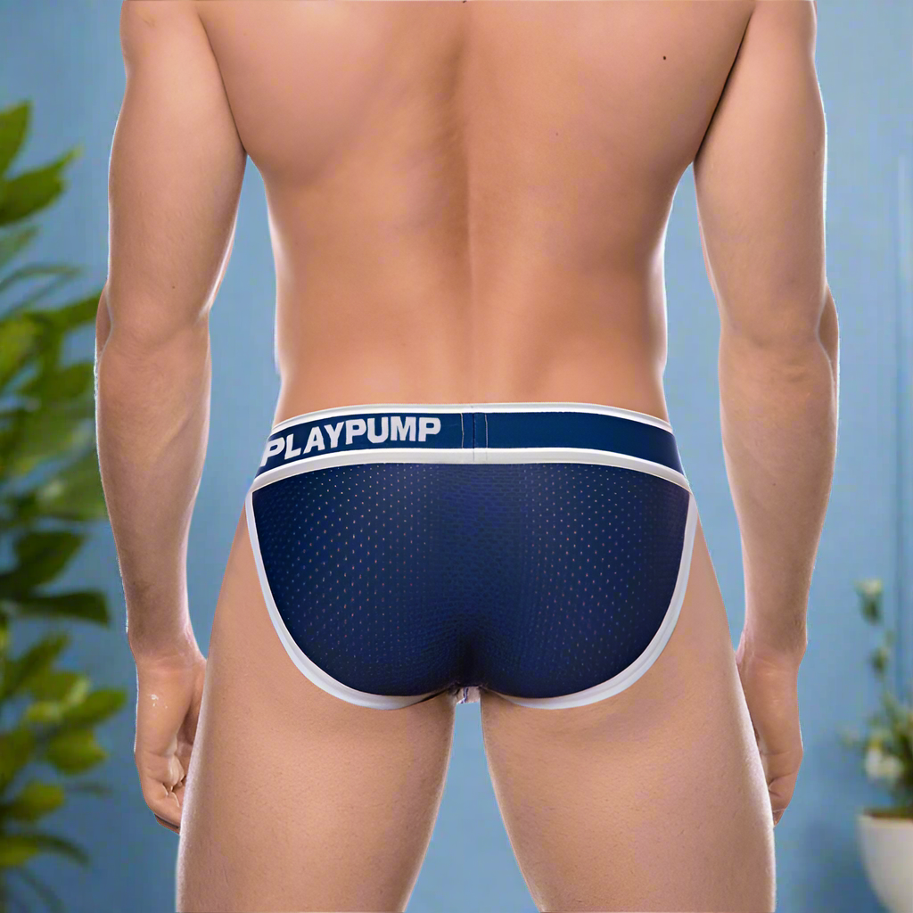 Slip Weiß und Blau Herren PLAYPUMP