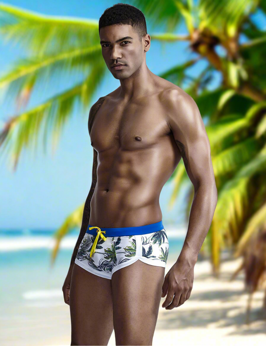Maillot de Bain Homme SEOBEAN Blanc – Shorty Idéal pour Plage et Piscine