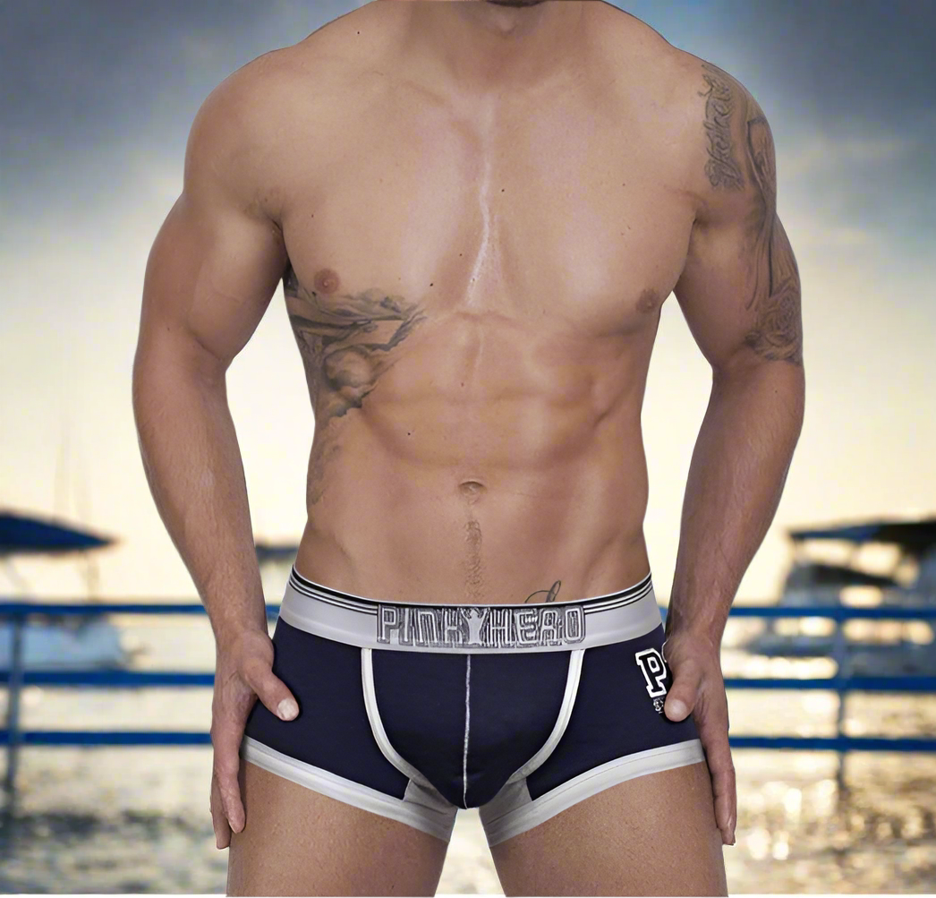 Boxer Bleu Marine Homme PINK HERO