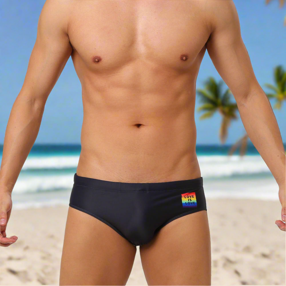 Cueca de Banho Preto UXH Arco-Iris 