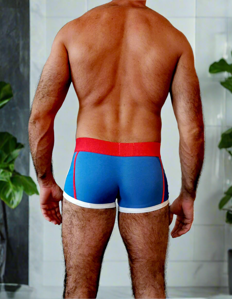 Boxer Court Homme Bleu Eroswear