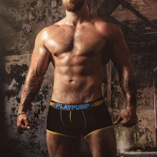 Boxer Preto/Amarelo Homem PLAYPUMP